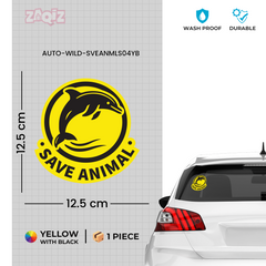 Save Animals Emblem for Road Safety
