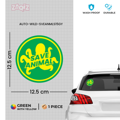 Save Animals Car Window Safety Sign