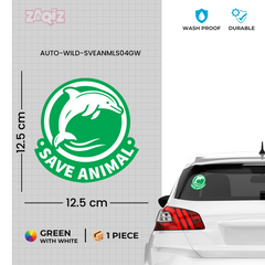 Save Animals Emblem for Road Safety