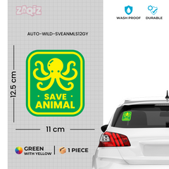 Road Safety Save Animals Sticker for Drivers