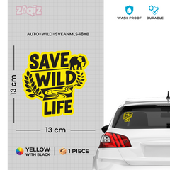 Zaqiz Save Animals and Wildlife Stickers – Awareness Stickers for Everyone