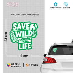 Zaqiz Save Animals and Wildlife Stickers – Awareness Stickers for Everyone