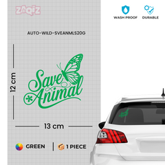 Save Animals Awareness Car Sign