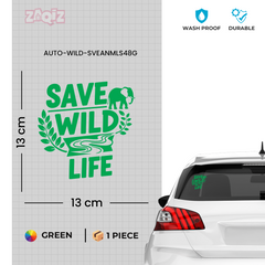 Zaqiz Save Animals and Wildlife Stickers – Awareness Stickers for Everyone