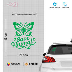 Save the Animals Shield Decal for Vehicles