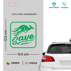 Save Animals Awareness Decal for Cars