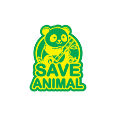 Road Awareness Save Animals Emblem