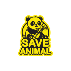 Road Awareness Save Animals Emblem