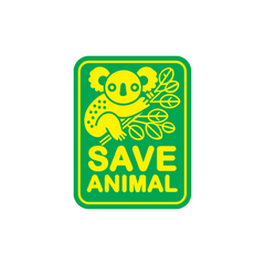 Bold Design Save Animals Emblem