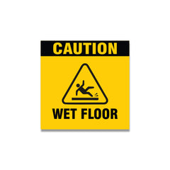 Wet Floor Warning Sign Sticker – Safety Instruction Vinyl Decal
