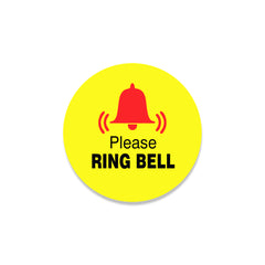 Please Ring Bell Sticker – Clear Door Instruction Sign