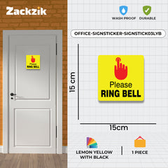 Please Ring Bell Door Sign – Vinyl Instruction Sticker for Home & Office