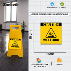 Wet Floor Warning Sign Sticker – Safety Instruction Vinyl Decal