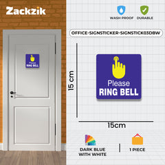 Please Ring Bell Door Sign – Vinyl Instruction Sticker for Home & Office