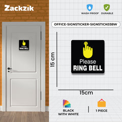 Please Ring Bell Door Sign – Vinyl Instruction Sticker for Home & Office