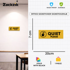 Quiet Please Sign – Silence Zone Instruction Sticker