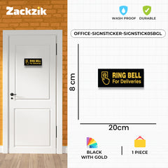 Please Ring Bell for Deliveries Sticker – Waterproof Door Sign
