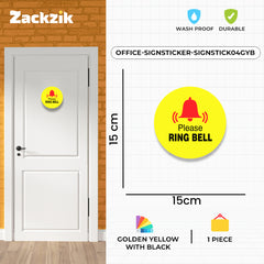 Please Ring Bell Sticker – Clear Door Instruction Sign
