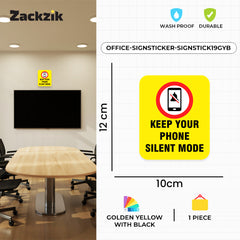 Keep Your Phone Silent Mode Notice – No Phone Sound Sign