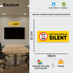 Please Keep Your Phone on Silent Sticker – Quiet Zone Sign