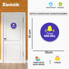 Please Ring Bell Sticker – Clear Door Instruction Sign
