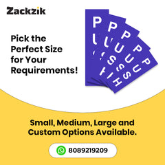 Pull Push Door Sign Stickers – Vertical Vinyl Instruction Decals