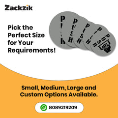 Push Pull Door Stickers – Round Entrance Instruction Signs