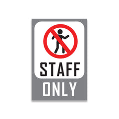 Zackziq Staff Only Sign Boards – No Entry Sign for Office & Workplace