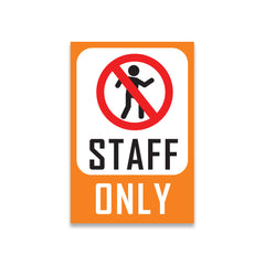 Zackziq Staff Only Sign Boards – No Entry Sign for Office & Workplace
