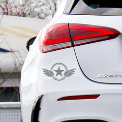 Zaqiz Stickers – Bold Star with Wings Vehicle Stickers