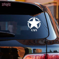 Zaqiz Stickers – Retro Wing Star Logo Decals