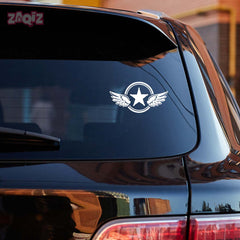 Zaqiz Stickers – Bold Star with Wings Vehicle Stickers