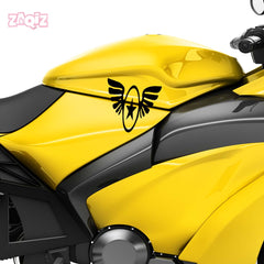 Zaqiz Stickers – Aviation Style Winged Star Emblems