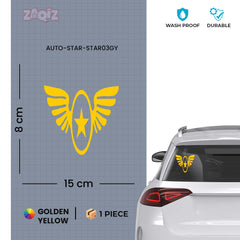 Zaqiz Stickers – Aviation Style Winged Star Emblems