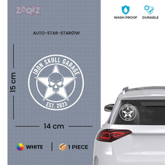 Zaqiz Stickers – Bold Star Skull Garage Decals