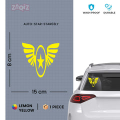Zaqiz Stickers – Aviation Style Winged Star Emblems
