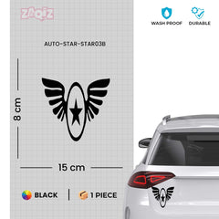 Zaqiz Stickers – Aviation Style Winged Star Emblems