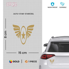 Zaqiz Stickers – Aviation Style Winged Star Emblems
