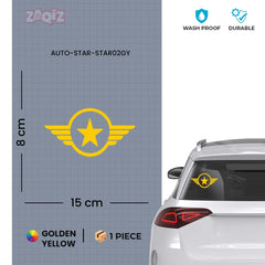 Zaqiz Stickers – Premium Star Wings Stickers for Cars & Bikes