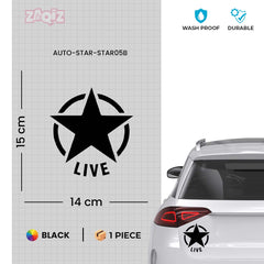Zaqiz Stickers – Retro Wing Star Logo Decals