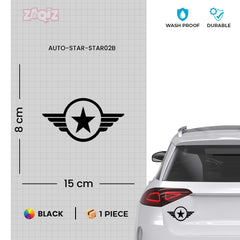 Zaqiz Stickers – Premium Star Wings Stickers for Cars & Bikes