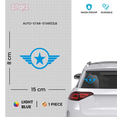 Zaqiz Stickers – Premium Star Wings Stickers for Cars & Bikes