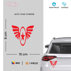 Zaqiz Stickers – Aviation Style Winged Star Emblems