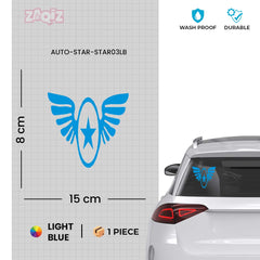 Zaqiz Stickers – Aviation Style Winged Star Emblems