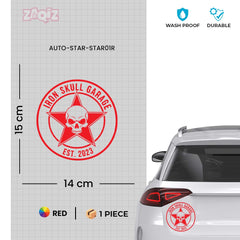 Zaqiz Stickers – Bold Star Skull Garage Decals