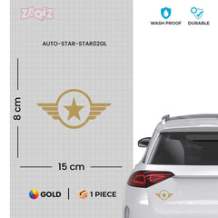 Zaqiz Stickers – Premium Star Wings Stickers for Cars & Bikes