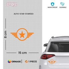 Zaqiz Stickers – Premium Star Wings Stickers for Cars & Bikes