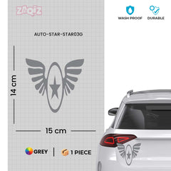Zaqiz Stickers – Aviation Style Winged Star Emblems