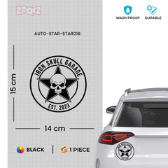 Zaqiz Stickers – Bold Star Skull Garage Decals