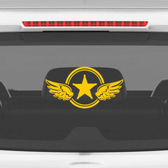 Zaqiz Stickers – Bold Star with Wings Vehicle Stickers